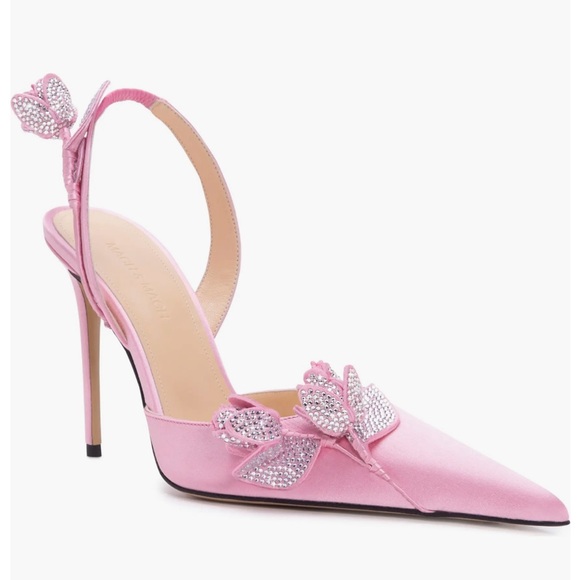 Mach & Mach wonder tulip pointed toe slingback pumps - pink - 37.5 - Picture 1 of 5